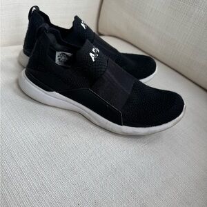 APL Black and White Athletic Shoes with Slip-On Design